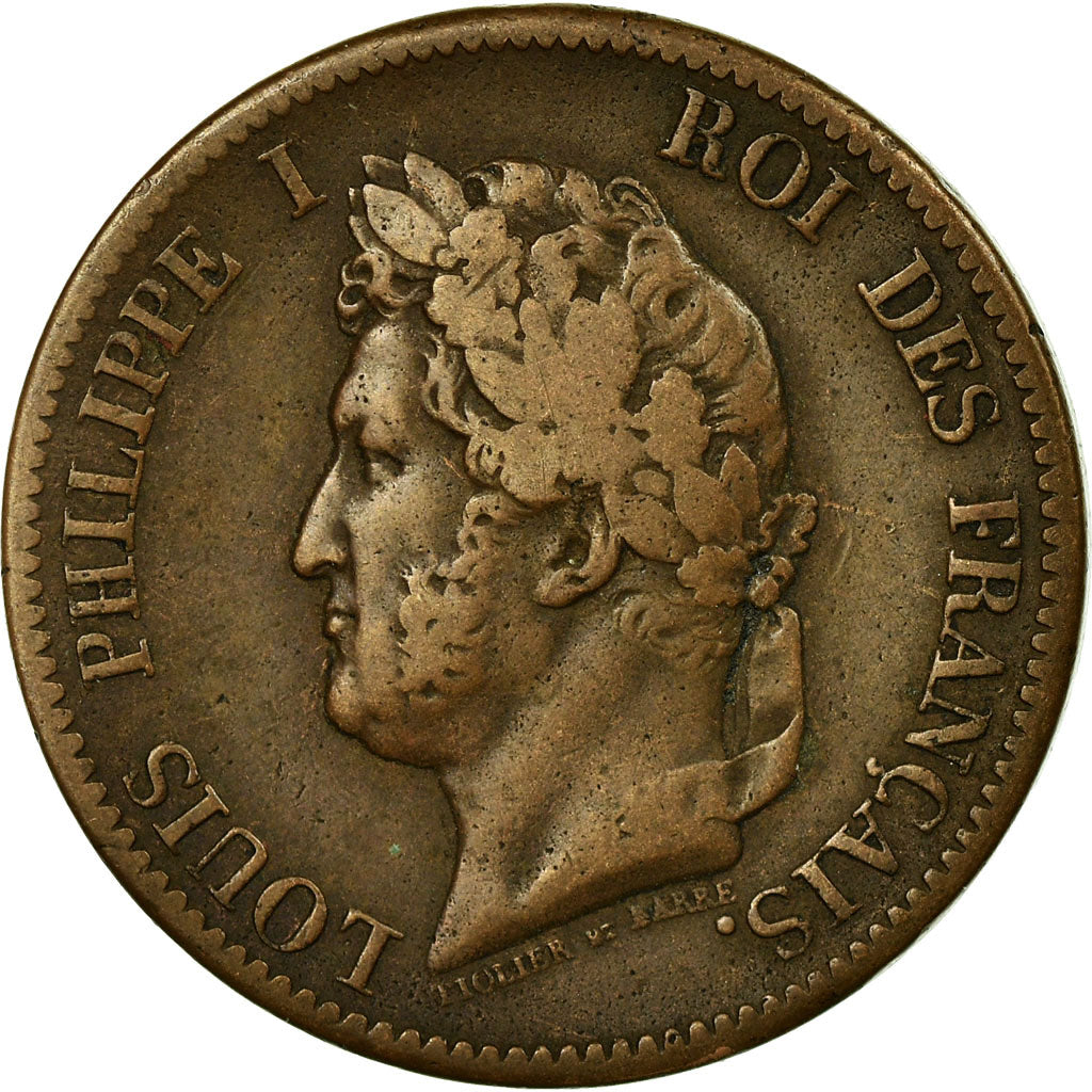 Moneda, COLONIAS FRANCESAS, Louis - Philippe, 5 Centimes, 1841, Paris, BC+