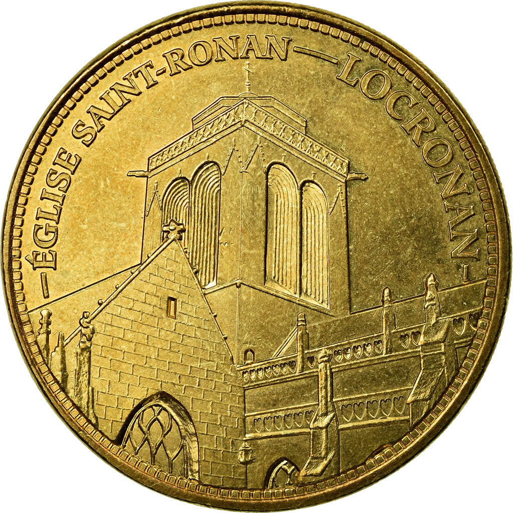 Francia, Token, Jetón turístico, Locronan - Eglise Saint Ronan n°3 - Le