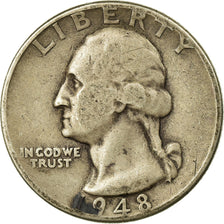 Monnaie, États-Unis, Washington Quarter, Quarter, 1948, U.S. Mint