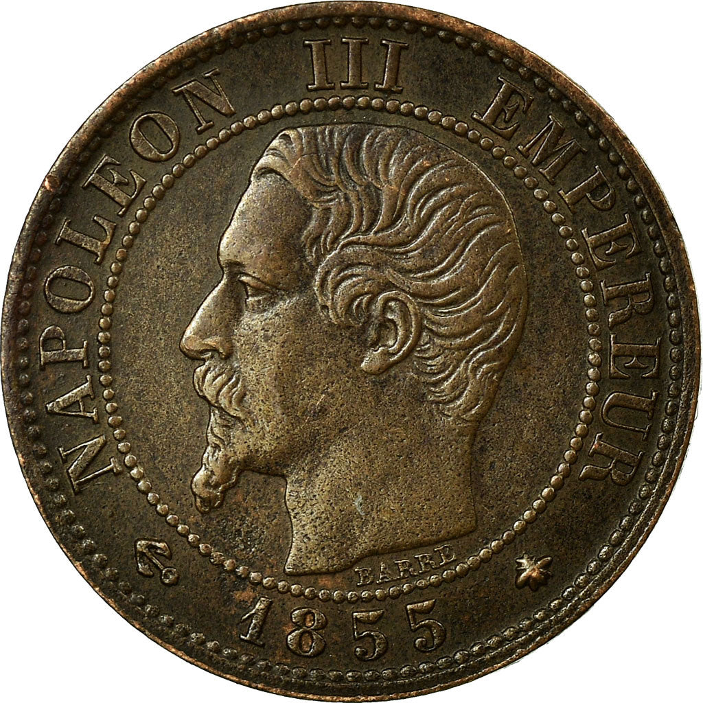 Munten, Frankrijk, Napoleon III, Napoléon III, Centime, 1855, Strasbourg, ZF