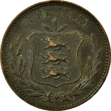 Coin, Guernsey, 8 Doubles, 1889, Heaton, Birmingham, EF(40-45), Bronze, KM:7