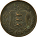 Coin, Guernsey, 8 Doubles, 1889, Heaton, Birmingham, EF(40-45), Bronze, KM:7