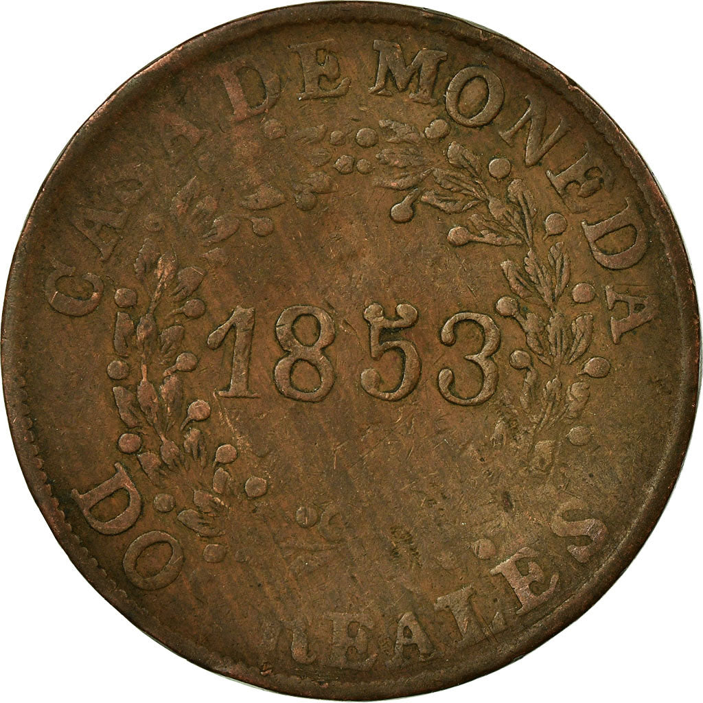 Monnaie, Argentine, BUENOS AIRES, 2 Reales, 1853, B, Cuivre, KM:9