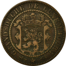 Coin, Luxembourg, William III, 10 Centimes, 1870, Utrecht, EF(40-45), Bronze