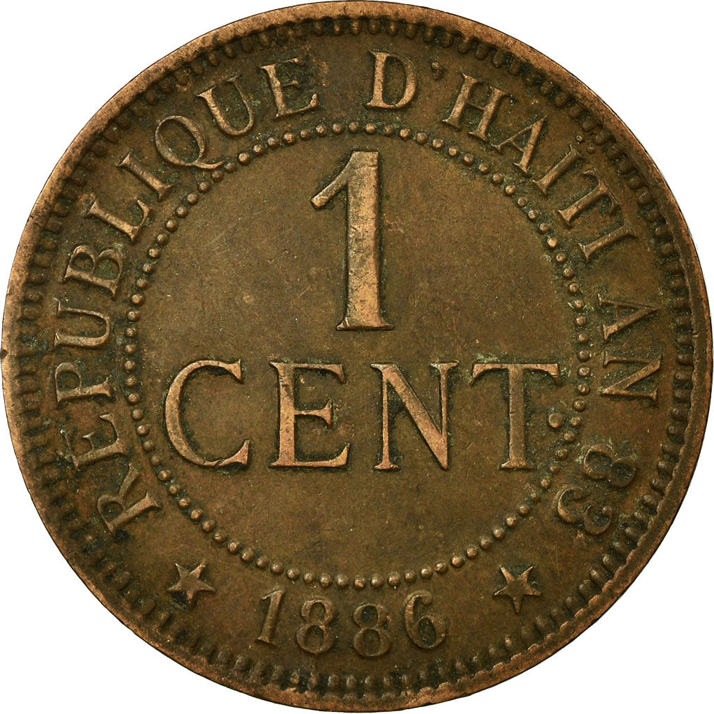 Moneta, Haiti, Centime, 1886, EF(40-45), Bronze, KM:48