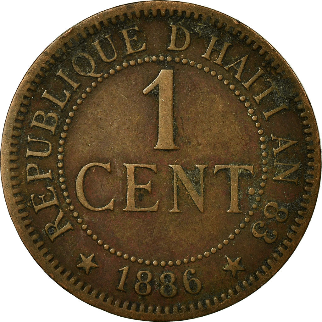 Moneta, Haiti, Centime, 1886, EF(40-45), Bronze, KM:48
