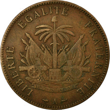 Moneta, Haiti, 2 Centimes, 1886, EF(40-45), Bronze, KM:49