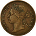 Moneda, Colonias del Estrecho, Victoria, Cent, 1884, BC+, Bronce, KM:9a