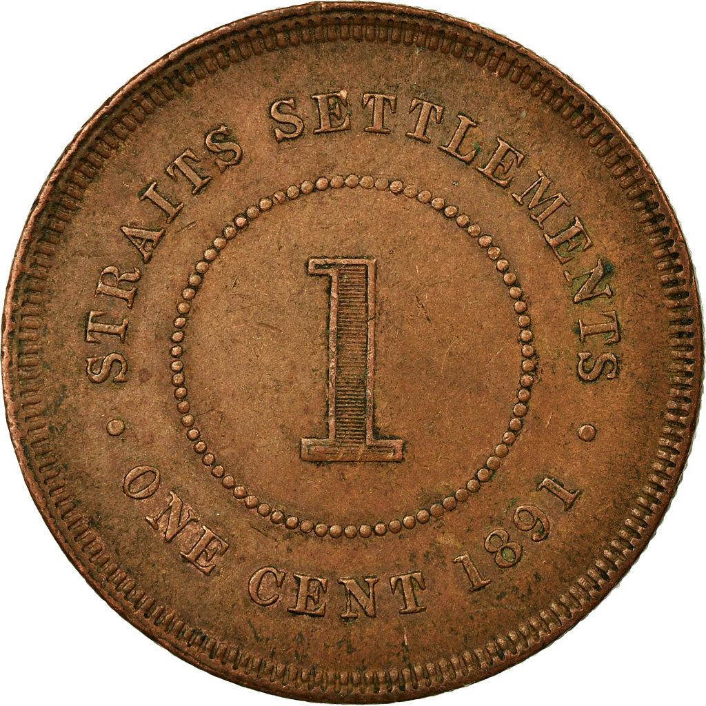 Coin, Straits Settlements, Victoria, Cent, 1891, VF(30-35), Bronze, KM:16
