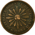 Coin, Uruguay, 2 Centesimos, 1869, Uruguay Mint, Birmingham, VF(30-35), Bronze