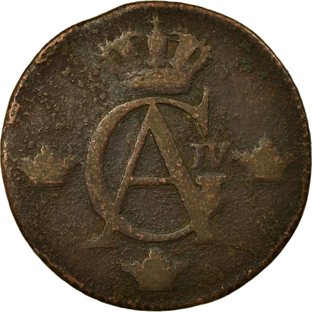 Coin, Sweden, Gustaf IV Adolf, 1/2 Skilling, 1809, VG(8-10), Copper, KM:565