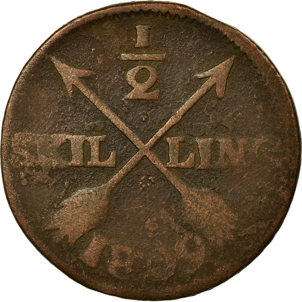 Coin, Sweden, Gustaf IV Adolf, 1/2 Skilling, 1809, VG(8-10), Copper, KM:565