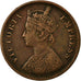 Coin, INDIA-BRITISH, Victoria, 1/4 Anna, 1877, EF(40-45), Copper, KM:486