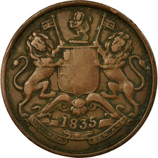 Coin, INDIA-BRITISH, 1/2 Anna, 1835, VF(30-35), Copper, KM:447.1