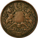 Coin, INDIA-BRITISH, 1/2 Anna, 1835, VF(30-35), Copper, KM:447.1