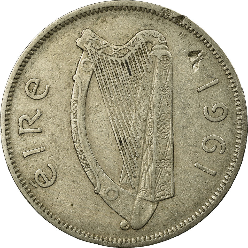 Monnaie, IRELAND REPUBLIC, 1/2 Crown, 1961, TB+, Copper-nickel, KM:16a