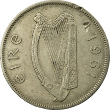 Monnaie, IRELAND REPUBLIC, 1/2 Crown, 1961, TB+, Copper-nickel, KM:16a