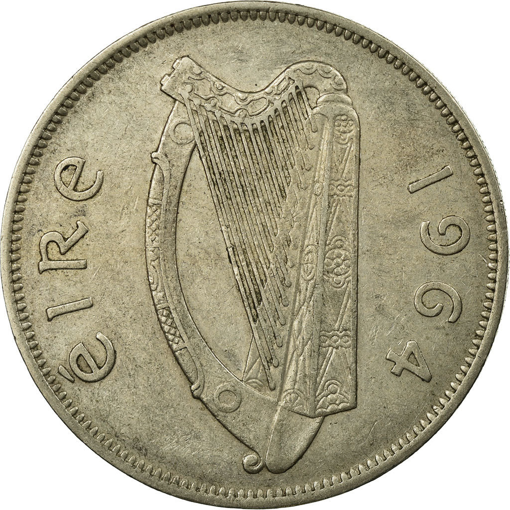 Moneta, REPUBBLICA D’IRLANDA, 1/2 Crown, 1964, MB+, Rame-nichel, KM:16a
