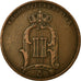 Coin, Sweden, Oscar II, 5 Öre, 1878, EF(40-45), Bronze, KM:736