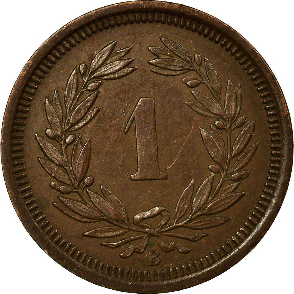 Coin, Switzerland, Rappen, 1884, Bern, EF(40-45), Bronze, KM:3.1