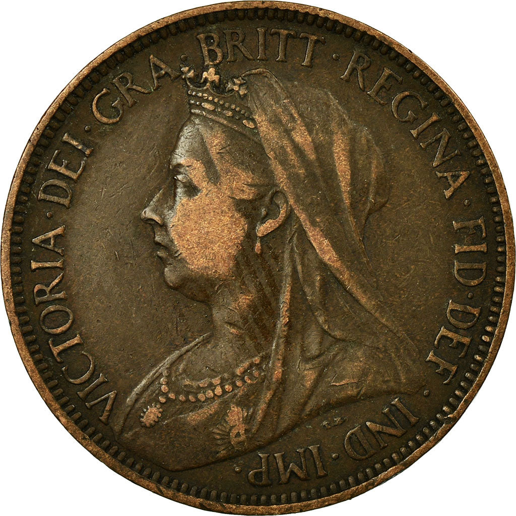 Coin, Great Britain, Victoria, 1/2 Penny, 1896, EF(40-45), Bronze, KM:789