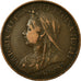 Coin, Great Britain, Victoria, 1/2 Penny, 1896, EF(40-45), Bronze, KM:789