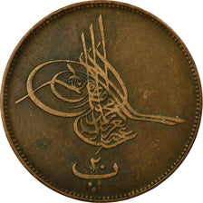 Coin, Egypt, Abdul Aziz, 20 Para, 1862/AH1277, EF(40-45), Bronze, KM:244