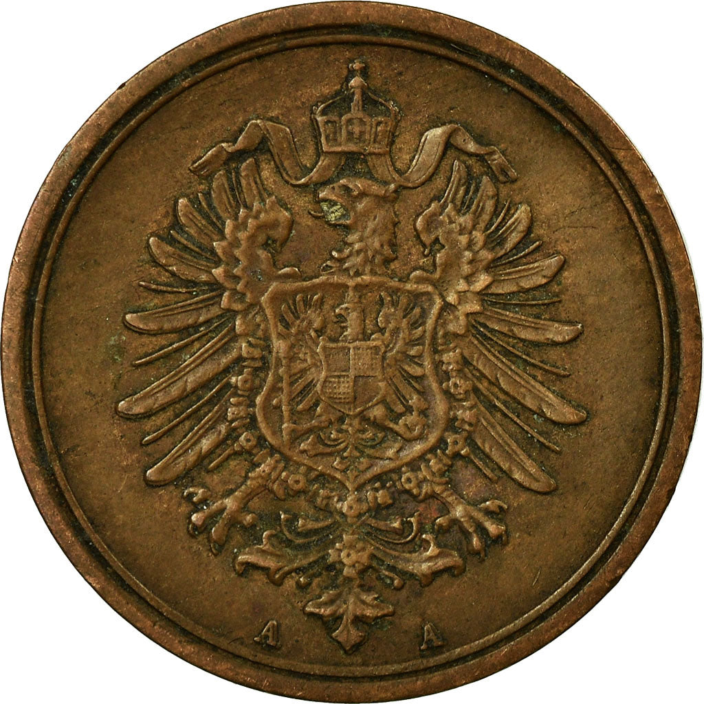 Coin, GERMANY - EMPIRE, Wilhelm I, Pfennig, 1874, Berlin, EF(40-45), Copper