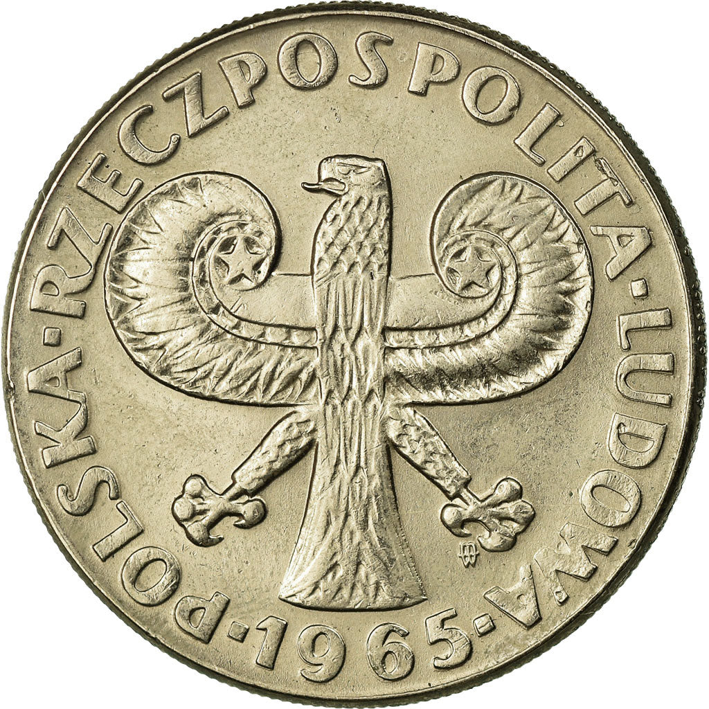 Moneda, Polonia, 10 Zlotych, 1965, Warsaw, EBC, Cobre - níquel, KM:55