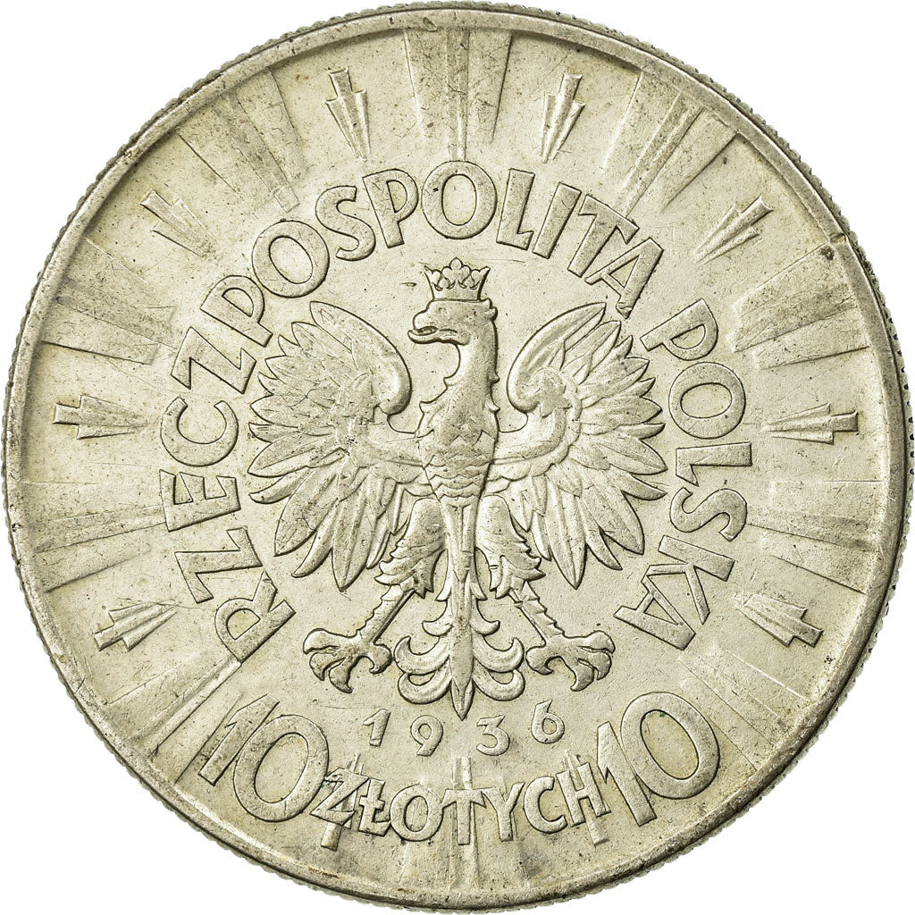 Monnaie, Pologne, 10 Zlotych, 1936, Warsaw, TTB, Argent, KM:29