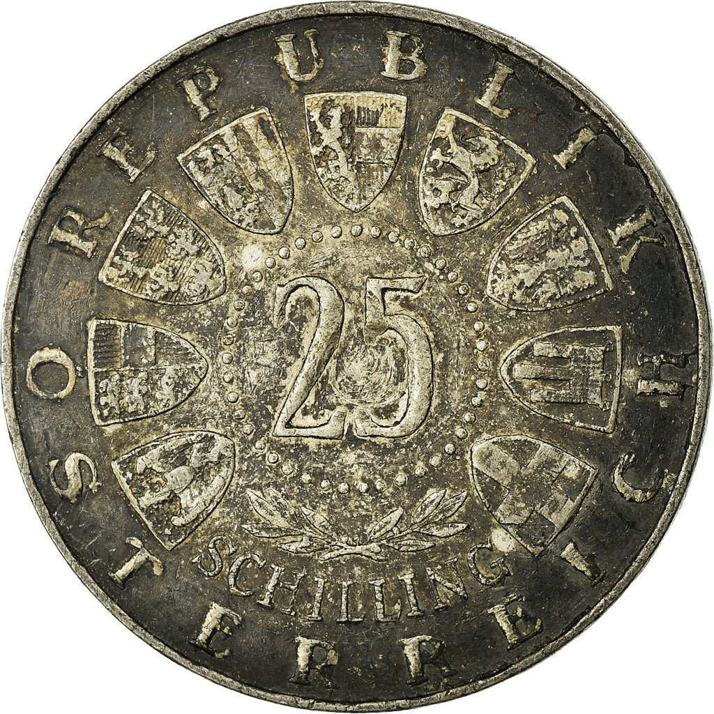 Moneta, Austria, 25 Schilling, 1958, BB, Argento, KM:2884