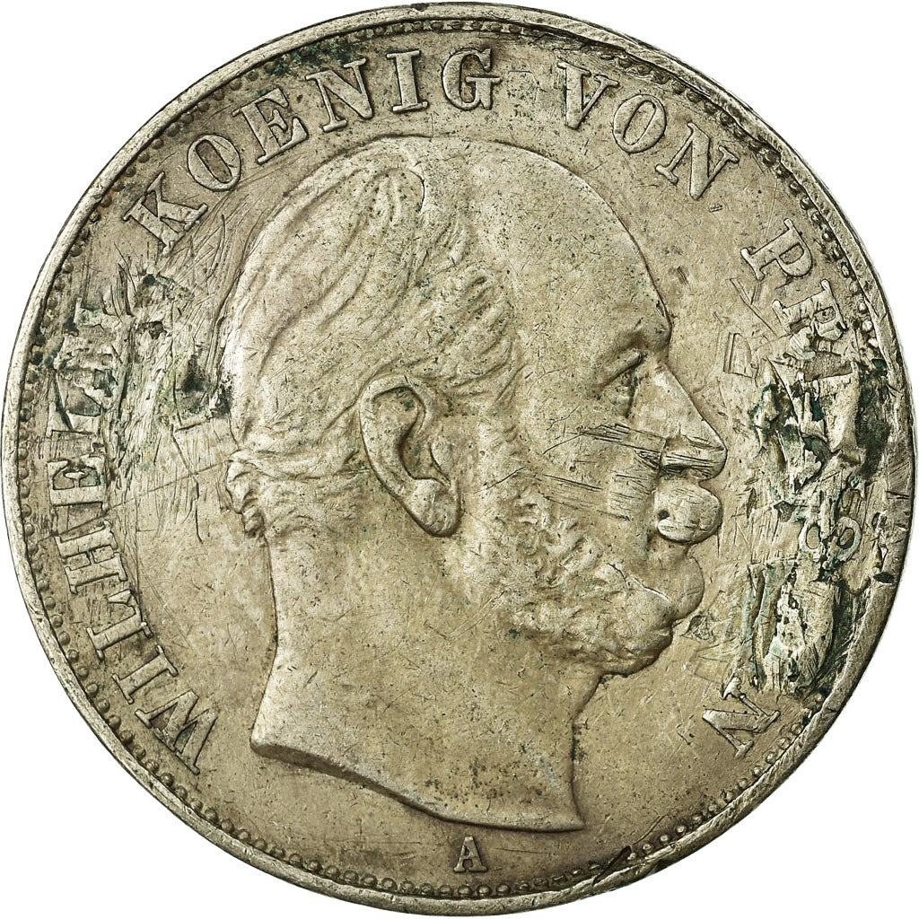 Coin, German States, PRUSSIA, Wilhelm I, Thaler, 1871, Berlin, F(12-15), Silver