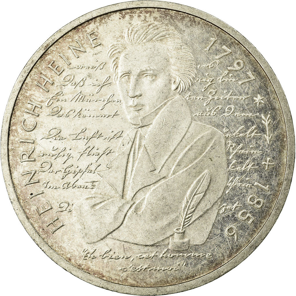 Coin, GERMANY - FEDERAL REPUBLIC, 10 Mark, 1997, Munich, EF(40-45), Silver