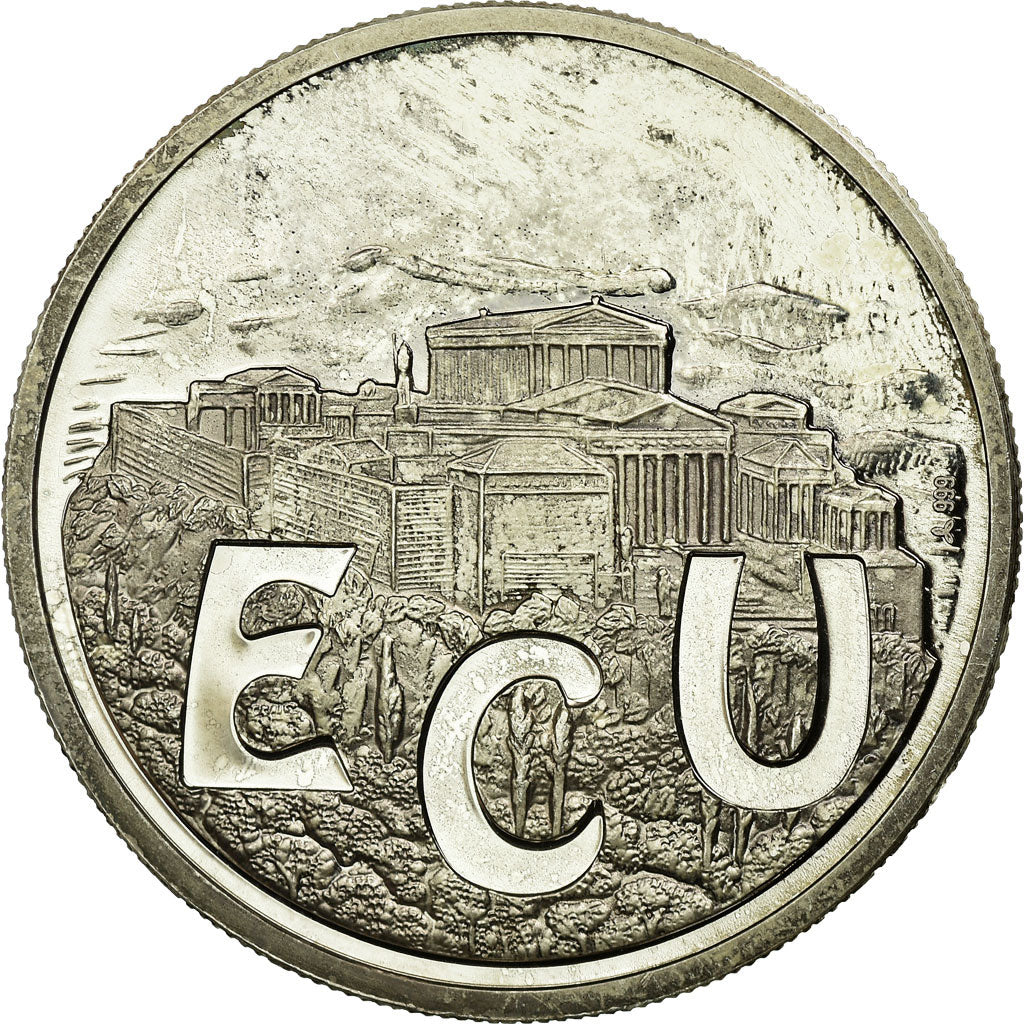 Moneta, Grecja, Ecu, Undated (1993), Munich, EF(40-45), Srebro, KM:44