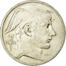 Coin, Belgium, 50 Francs, 50 Frank, 1948, EF(40-45), Silver, KM:137