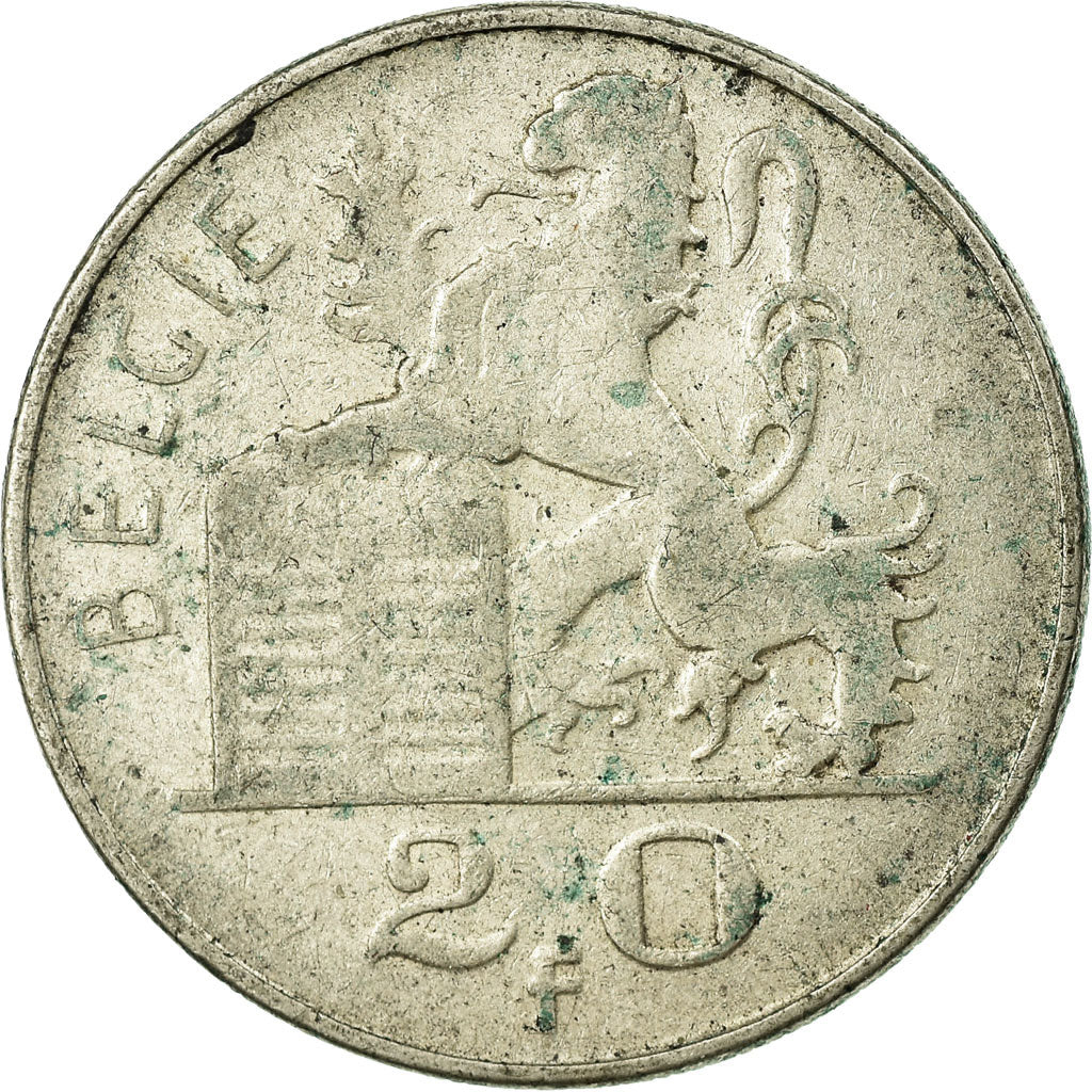 Coin, Belgium, 20 Francs, 20 Frank, 1951, VF(30-35), Silver, KM:141.1
