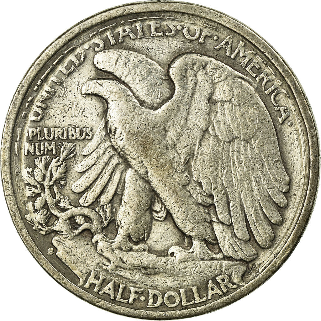 Coin, United States, Walking Liberty Half Dollar, Half Dollar, 1940, U.S. Mint