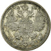 Coin, Russia, Nicholas II, 15 Kopeks, 1908, Saint-Petersburg, EF(40-45), Silver