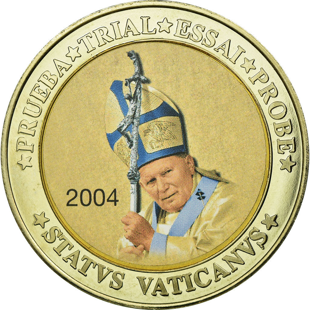 Vatican, Medal, 10 E, Essai-Trial Jean Paul II, 2004, MS(63), Bi-Metallic