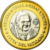 Watykan, Medal, 1 E, Essai-Trial Benoit XVI, 2008, MS(63), Bimetaliczny