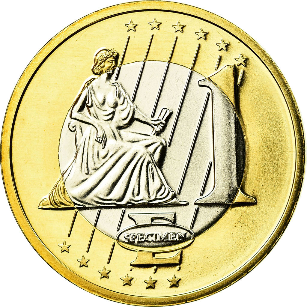 Watykan, Medal, 1 E, Essai-Trial Benoit XVI, 2008, MS(63), Bimetaliczny