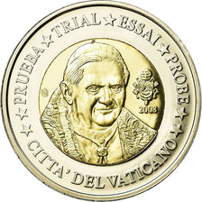 Watykan, Medal, 2 E, Essai-Trial Benoit XVI, 2008, MS(63), Bimetaliczny