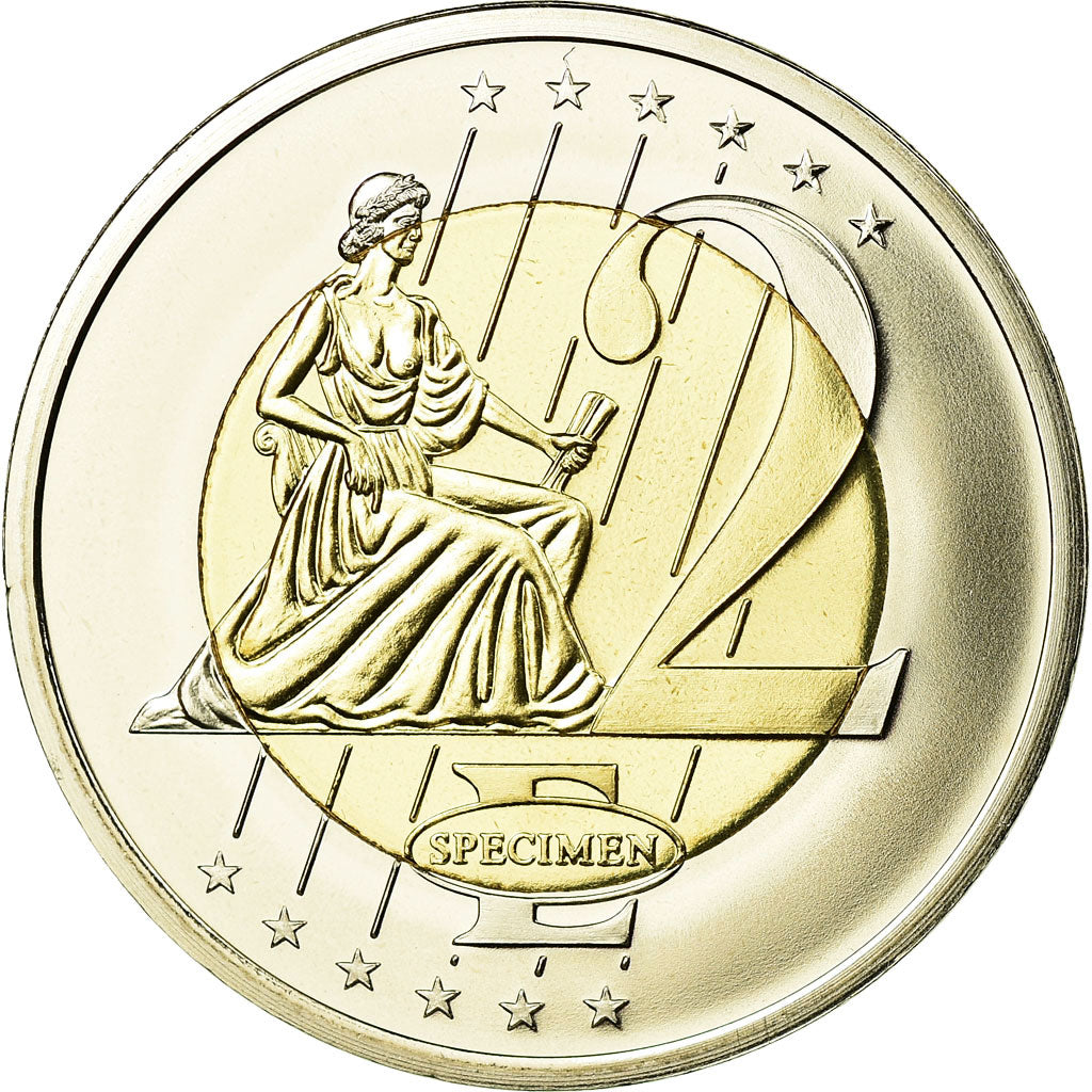 Watykan, Medal, 2 E, Essai-Trial Benoit XVI, 2008, MS(63), Bimetaliczny