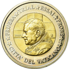 Vaticano, Medal, 2 E, Essai-Trial Benoit XVI, 2007, MS(63), Bimetálico