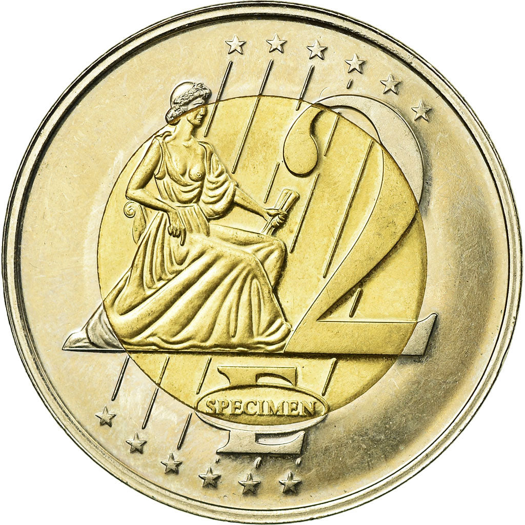 Vaticano, Medal, 2 E, Essai-Trial Benoit XVI, 2007, MS(63), Bimetálico