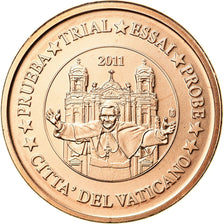 Watykan, Medal, 1 C, Essai-Trial Benoit XVI, 2011, MS(63), Miedź