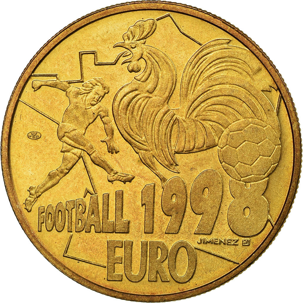França, Medal, Football 1998, Desportos e Lazer, 1998, AU(55-58), Latão