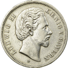 Coin, German States, BAVARIA, Ludwig II, 5 Mark, 1875, Munich, EF(40-45)
