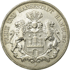 Munten, Duitse staten, HAMBURG, 5 Mark, 1902, Hamburg, ZF, Zilver, KM:610