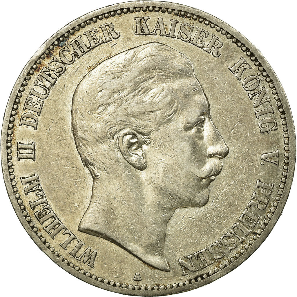 Münze, Deutsch Staaten, PRUSSIA, Wilhelm II, 5 Mark, 1907, Berlin, SS+, Silber